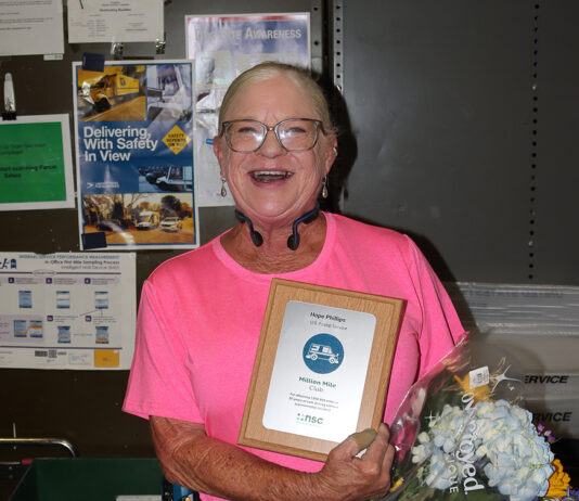 Gonzales postal carrier honored for 1M safe driving miles Hope Phillips