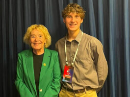 Gonzales teen wins congressional art competition Lofgren with Davis Pisoni