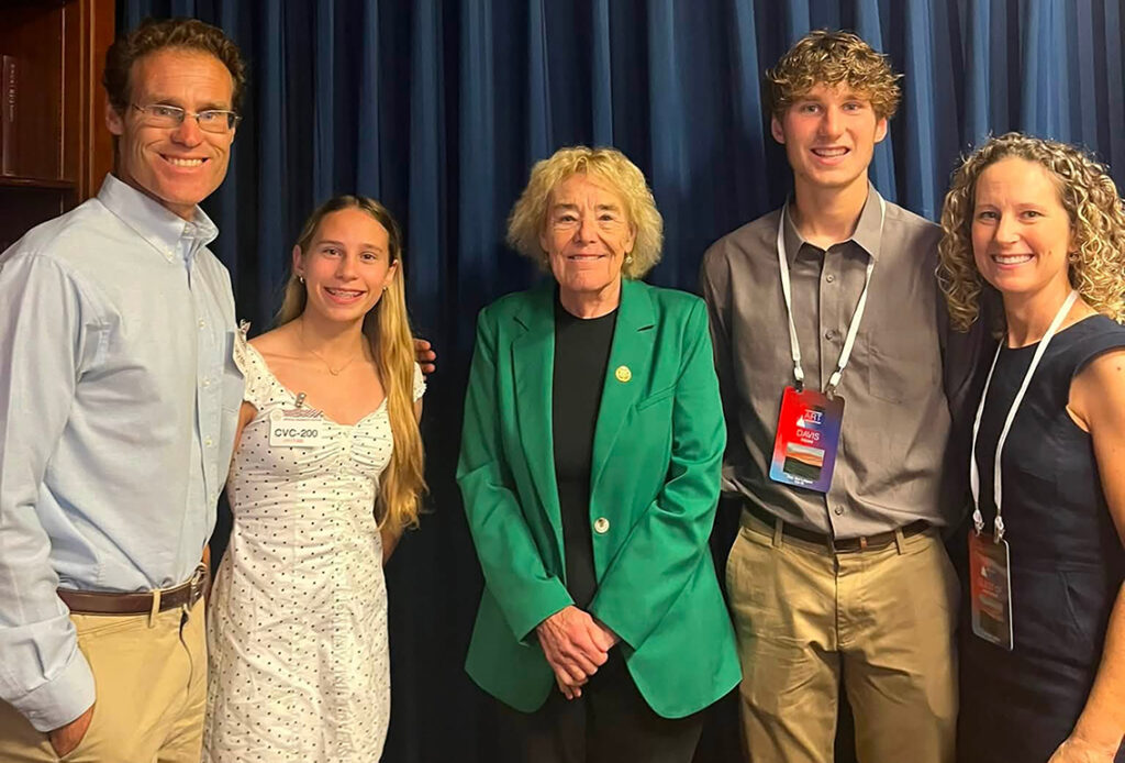 Lofgren with Pisoni family