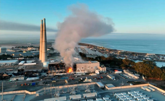 Moss Landing Power Plant fire 091826 Cal Fire BEU Moss Landing Power Plant fire