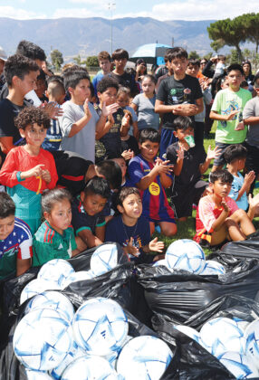Soledad FIFA soccer balls donation
