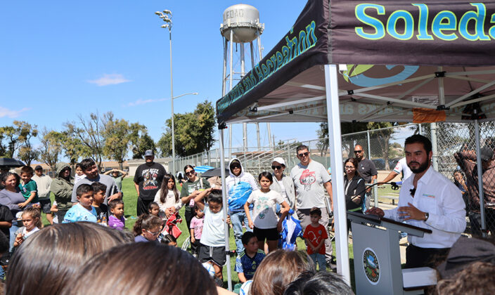 Soledad FIFA soccer balls donation