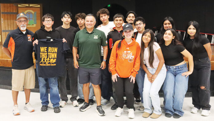 Thomas Valles with Gonzales XC team Thomas Valles with Gonzales cross country team
